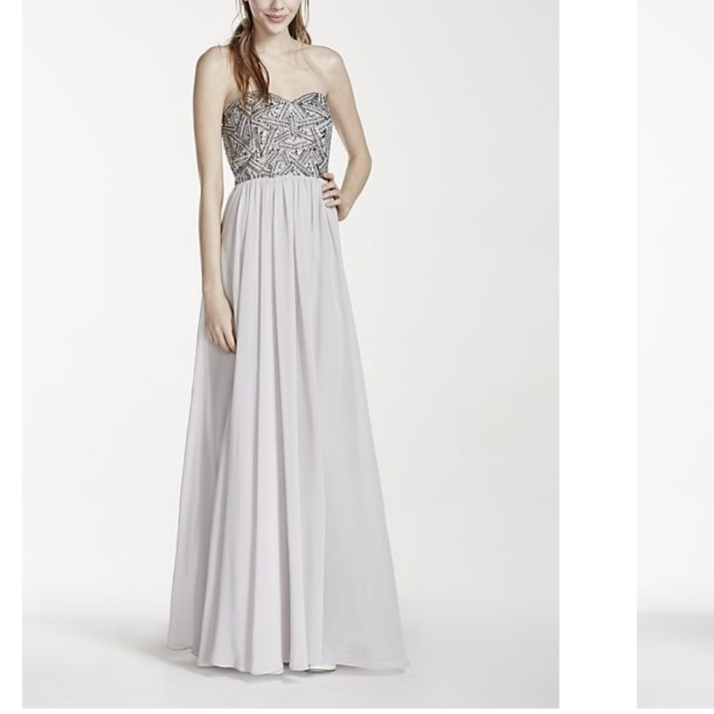 Silver Prom Dress - Picture 6 of 7